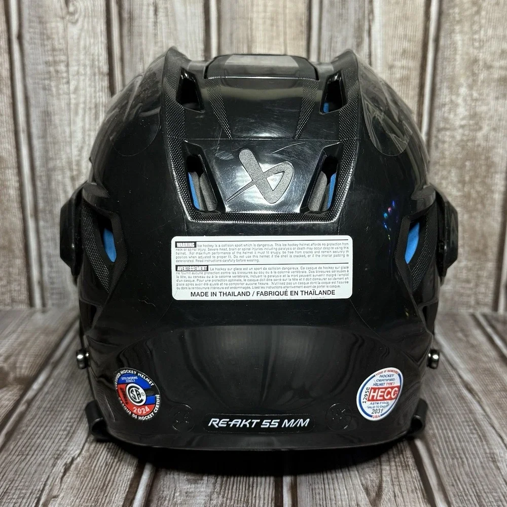 Bauer RE-AKT 55 Hockey Helmet Black Medium 6 7/8 - 7 3/8